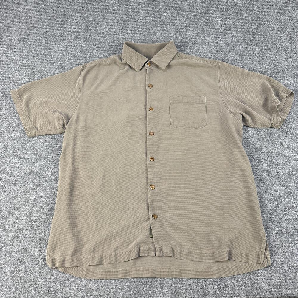 Tommy Bahama Shirt Mens Large Silk Camp Embroidered Island Riders Motorcycle